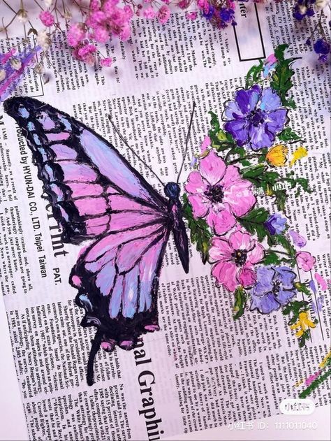 Things To Paint On Canvas Butterfly, Drawing Ideas Aesthetic Butterfly, High School Art Show Ideas, Oil Pastel Art Butterfly, Easy Vintage Paintings, Butterfly Painting On Canvas Aesthetic, Butterfly Painting Aesthetic, Aesthetic Butterfly Painting, Acrylic Painting Ideas On Canvas Aesthetic