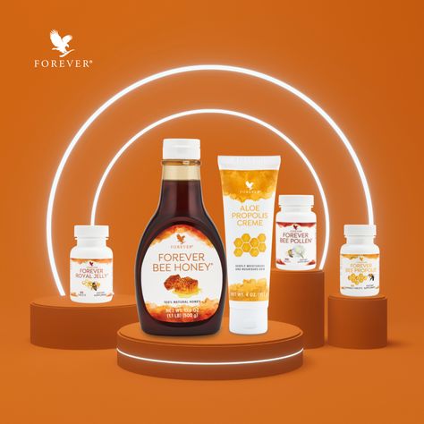 From delicious honey to beneficial supplements and lotions, experience the energy and nutrition only nature can provide through our Bee products! Forever Royal Jelly, Forever Bee Honey, Forever Honey, Bee Products, Forever Products, Natural Homes, Forever Aloe, Bee Honey, Bee Pollen