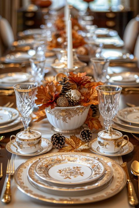 Thanksgiving Table Setup Ideas, Table Setup Ideas, Thanksgiving Table Setup, Fall Mason Jar Crafts, Halloween Table Settings, Acorn Decorations, Colorful Ornaments, Fall Mason Jars, Fall Candle Scents