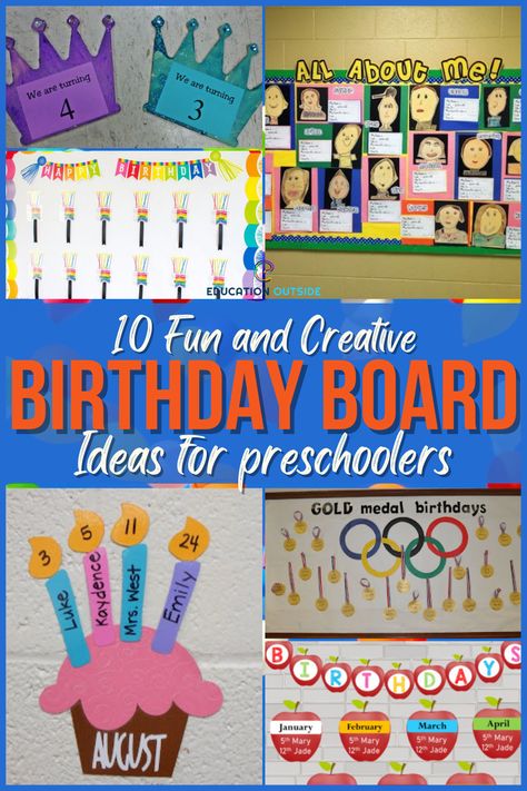 Birthday Display Preschool Classroom, Birthday Wall Ideas For Kindergarten, Preschool Birthday Calendar, Kindergarten Birthday Display, Display Birthdays In Classroom, Prek Birthday Board, Birthday Display Preschool, School Birthday Decoration Ideas, Birthday Bulletin Board Ideas Preschool