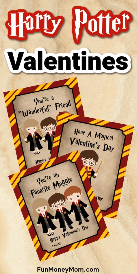 Harry Potter Valentines Cards, Valentine Cards For School, Harry Potter Valentines, School Valentine Cards, Harry Potter Printables Free, Harry Potter Friends, About Harry Potter, Friends Valentines Day, Fun Money