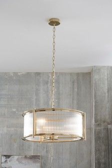 Reeded Glass, Brass Ceiling Light, Lounge Lighting, Fancy Lights, 3 Light Chandelier, Interior Modern, Chandelier Design, Brass Lighting, Chandelier Ceiling Lights