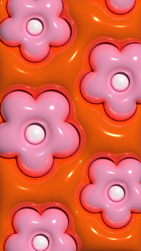 Orange 3d Wallpaper, Squishy Wallpaper, 3d Wallpaper Ipad, Pink Jelly Wallpaper, Inflated Text, 3d Phone Wallpaper, Pink And Orange Wallpaper, Bubble Wallpapers, Wallpaper Pink And Orange