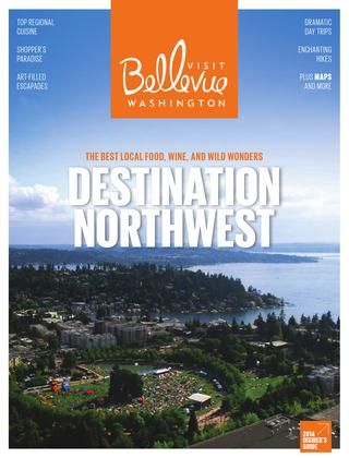 2014 Bellevue Visitor Guide | Issuu | Great Spread Openers Design pages 36-37 Visitor Guide Design, Bellevue Washington, Guide Design, Branding Ideas, Puget Sound, Print Designs Inspiration, Spreads, Day Trips, Great Places