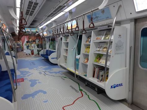 Reading Train, Library Concept, Train Museum, Ar Technology, Rest Area, Kiosk Design, New Interior Design, Daejeon, Event Activities