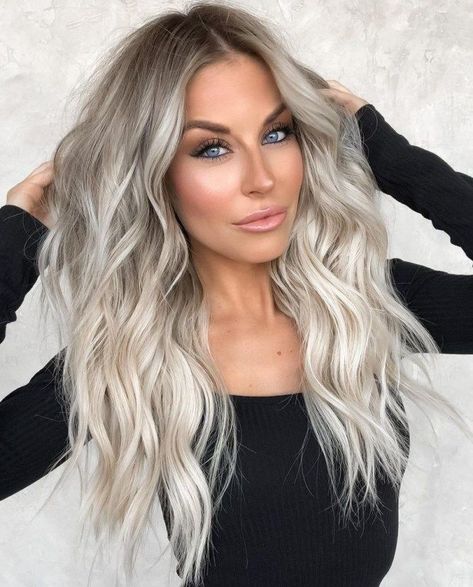 (paid link) Semi-Permanent hair color ideas Tips & Tricks Cool Tone Blonde Hair, Long Grey Hair, Icy Blonde Highlights, Ash Blonde Hair Balayage, Medium Ash Blonde, Silver Blonde Hair, Icy Blonde Hair, White Blonde Hair, Colors 2023