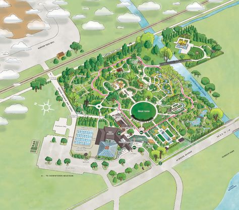 Olbrich Botanical Gardens | Garden Map Botanical Garden Layout, Botanical Garden Layout Plan, Vegetation Mapping Architecture, Zone Map For Gardening, Botanical Garden Architecture Plan, Gardening Zone Map, Garden Map, Garden Planning Layout, Zoo Inspiration