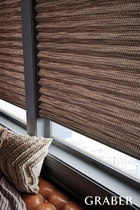 Graber Blinds, Pleated Shades, Window Treatments Ideas, Woven Wood Shades, Custom Blinds, Cellular Shades, Pleated Blind, Rustic Curtains, Woven Wood