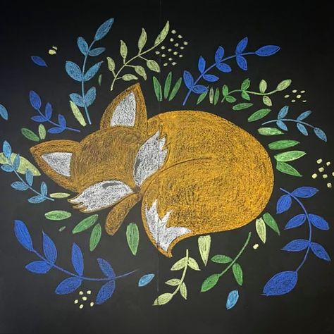 Fox Chalkboard Art, Farmhouse Chalkboard Art, Woodland Chalkboard Art, Autumn Chalkboard Art, Fall Chalkboard Art, School Chalkboard Art, Chalk Wall Art, Chalkboard Art Diy, Fall Chalkboard