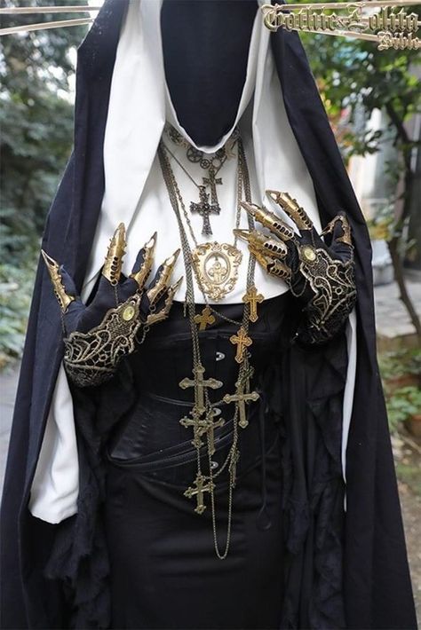 Sacricore Aesthetic, Nun Clothing, Nun Clothes, Gothic Nun, Nun Cosplay, Nun Outfit, Gothic Outfits, Dark Beauty, Fantasy Clothing