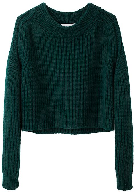 i want an old raggity sweater to wear around like this. off to daddys closet i go! Dark Green Sweater, Pullovers Outfit, Fashion Dark, Winter Typ, Green Pullover, Grunge Style, Knit Outfit, Green Sweater, Phillip Lim