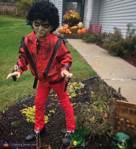 Heather: My 5yr old son loves to be people for Halloween. He typically picks his costumes a full year in advance and surprisingly sticks with it! This year it was Thriller.... Thriller Costume Ideas, Michael Jackson Thriller Costume, Thriller Costume, Michael Jackson Halloween, Thriller Michael Jackson, Michael Jackson Costume, 2017 Halloween Costumes, Michaels Halloween, Halloween House Party