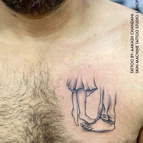 Dad Tattoos For Daughter, Dad Daughter Tattoo, Brother And Sister Tattoo Ideas, Sister Tattoo Ideas, Brother Sister Tattoo, Daughter Tattoo, Saved Tattoo, Sister Tattoo, Machine Tattoo