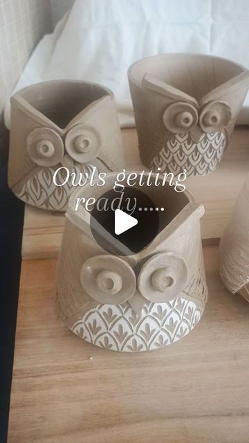 Sheetal on Instagram: "Owls getting ready for the upcoming markets..
-
-
-
-.-
-
-
-
#pottersofinstagram #handbuiltpottery #owls #owlsofinstagram #creativelife #gardendecor #planters #womanentrepreneur #bangalore #handmade #madeinaskutt #pottersofinstagram #inspiredbyclay" Hand Built Pottery, Ceramic Owl, Creative Life, Female Entrepreneur, Bangalore, Ceramic Art, Getting Ready, Owls, Garden Decor