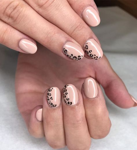 Simple Leopard Print Nails, Natural Leopard Nails, Biab Nails Leopard, Subtle Leopard Print Nails, Leopard Print Square Nails, South Africa Nails, Pink Animal Print Nails, Africa Nails, Easy Nails Designs