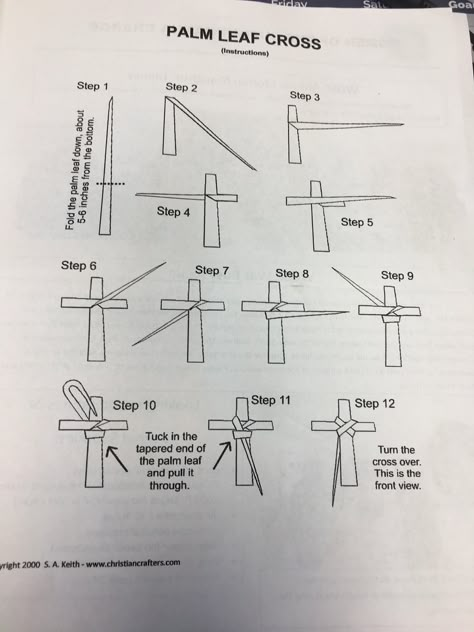 Palm Sunday Cross How To Make, How To Make A Palm Cross, Palm Crosses Diy How To Make, Palm Sunday Cross, Palm Leaf Cross, Paper Cross, Palm Sunday Decorations, Palm Cross, Palm Sunday Crafts