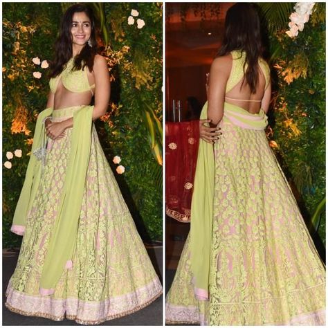 Alia Bhatt In Manish Malhotra, Alia Bhatt Wedding Looks, Akansha Ranjan Kapoor, Alia Bhatt Lehenga, Anushka Ranjan, Lehenga Blouses, Anniversary Dresses, Indian Runway, Aditya Seal