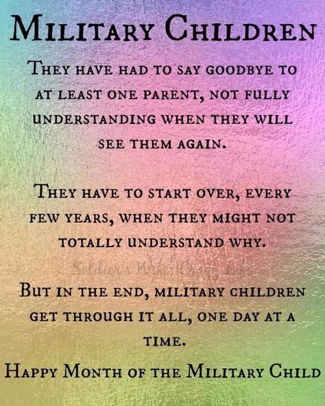 Morag on Twitter: "I was a military child and so we're my girls❤… " Military Wife Quotes, Month Of The Military Child, Military Child Month, Soldier Wife, Military Crafts, Military Brat, Kids Quotes, Army Brat, Military Girlfriend