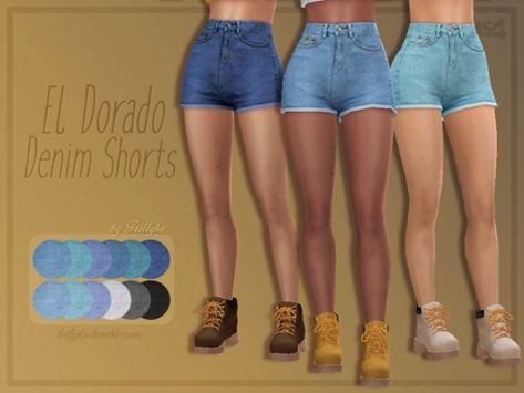 A pair of high-waisted denim shorts for the warmer days. Found in TSR Category 'Sims 4 Female Everyday' The Sims 4 Pc, Outfit 2020, Sims 4 Children, Sims 4 Game Mods, Tokyo Street Fashion, Sims 4 Cc Folder, Sims 4 Gameplay, Sims 4 Teen, Sims 4 Dresses