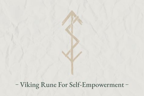 Viking Rune For Self-Empowerment Viking Rune For Self Empowerment, Small Warrior Tattoos For Women, Runes Tattoo, Destiny Tattoo, Empowerment Tattoo, Viking Symbols And Meanings, Viking Rune Tattoo, Warrior Symbols, Friendship Tattoo