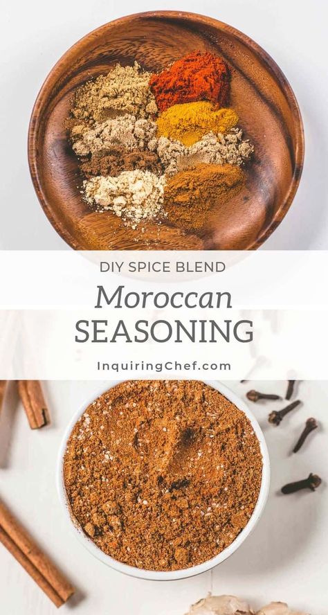 Moroccan Seasoning, Homemade Spice Mix, Spice Blends Recipes, Spice Mix Recipes, Homemade Spice Blends, Moroccan Spices, Seasoning And Spice, Diy Spices, Ras El Hanout