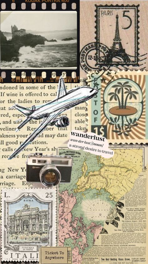 #moodboard #collage #aesthetic #travel Travel Moodboard Aesthetic, Travel Aesthetic Moodboard, Collage Presentation Design, Vintage Travel Aesthetic Wallpaper, Travel Phone Wallpaper, Travel Collage Ideas, Travel Collage Aesthetic, Travel Aesthetic Wallpaper Collage, Travel Collage Wallpaper