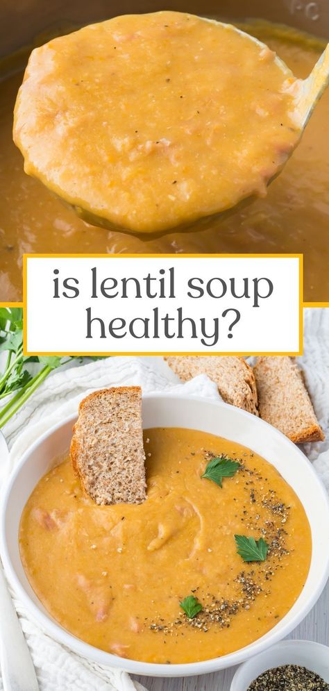 Ever wondered if your favorite cozy bowl of lentil soup is as nutritious as it is delicious? 🥣 Dive into our latest blog post where we unravel the health benefits of lentil soup. Spoiler alert: it's packed with goodness! Click to learn more and transform your soup game! Healthy Lentil Soup, Creamy Lentil Soup, Lentils Benefits, Canned Lentils, Soup Healthy, Lentil Soup Recipes, Red Lentil Soup, Lentil Stew, Fiber Foods