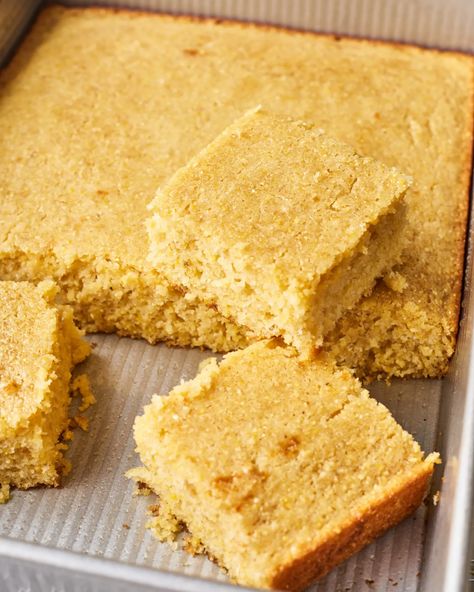 The Best Cornbread | Kitchn Easy Homemade Cornbread, Southern Cornbread Recipe, Fluffy Cornbread, Southern Style Cornbread, Best Cornbread Recipe, Sweet Potato Rolls, How To Make Cornbread, Southern Cornbread, Homemade Cornbread