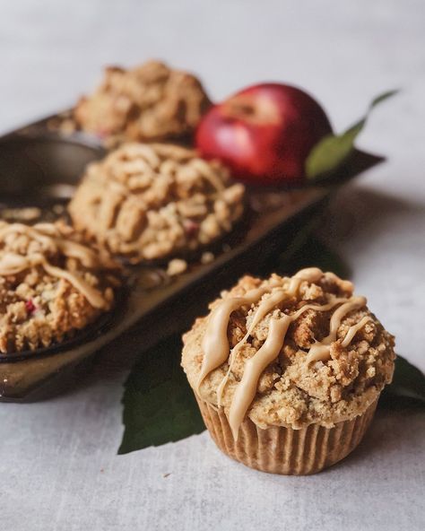 Maple Glazed Muffins, Maple Apple Muffins, Autumnal Baking, Glazed Muffins, Apple Strudel Muffins, Glaze Lily, Apple Walnut Muffins, Cider Muffins, Vegan Apple Cider