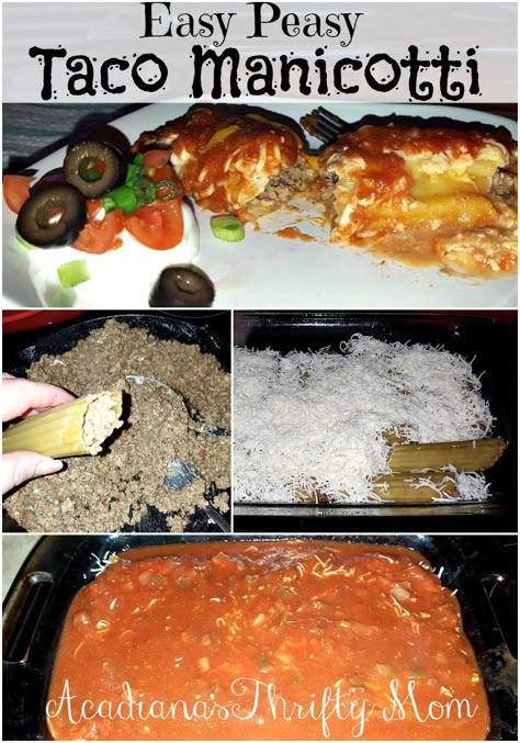 Mexican Manicotti, Beef Manicotti, Manicotti Recipes, Manicotti Recipe, Recipe Mexican, Recipe Dinner, Family Cooking, Homemade Snacks, Frugal Meals