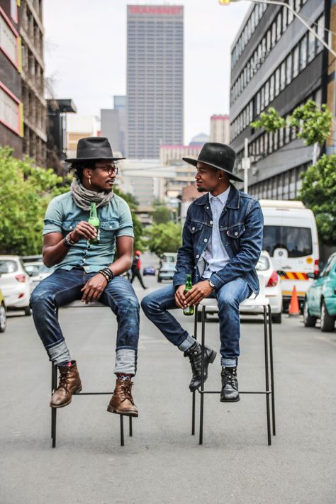 Fedora Street Style, Black Man Fashion Classy, Mens Wide Brim Hat Outfit, Afro Festival, Best Hats For Men, Tall Black Men, Women High Fashion, City Fashion Photography, Menswear Editorial