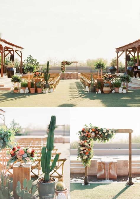 Spring Arizona Wedding, Four Seasons Scottsdale Wedding, Cactus Theme Wedding, Arizona Themed Wedding, Arizona Backyard Wedding, Colorful Desert Wedding, Southwest Wedding Decor, Cactus Wedding Decor, Desert Wedding Theme