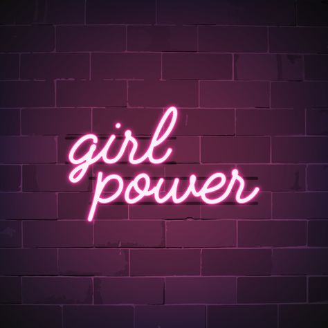 Girl power neon sign vector Vector | Free Download Neon Sign, Girl Power, Vector Free, Free Download, Neon, Wall