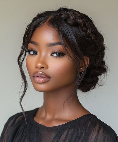 ✨ Glamorous Braids Updo Hairstyle: Elegant Updo Hairstyles Brown Hair Look Soft Bun Hairstyles, Updo Hairstyles Brown Hair, Updo Red Carpet, Duchess Braids, Hairstyles Brown Hair, Braids Swoop, Swoop Hairstyles, Classy Updo Hairstyles, Cute Christmas Hairstyles