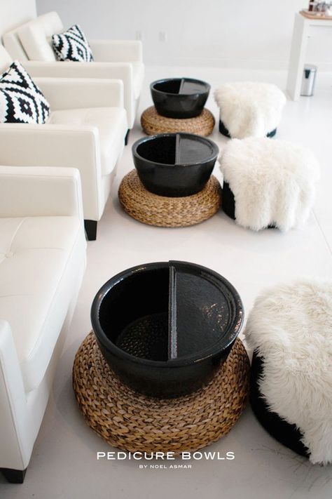 Metal and Resin Pedicure Bowls Designed to Transform Your Space Nail Suite Ideas, Pedicure Station Ideas, Beautiful Pedicure, Spa Bowl, Pedicure Tub, Day Spas, Pedicure Bowls, Pedicure Station, Nail Salon Interior Design