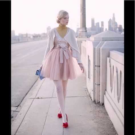 White skater skirt