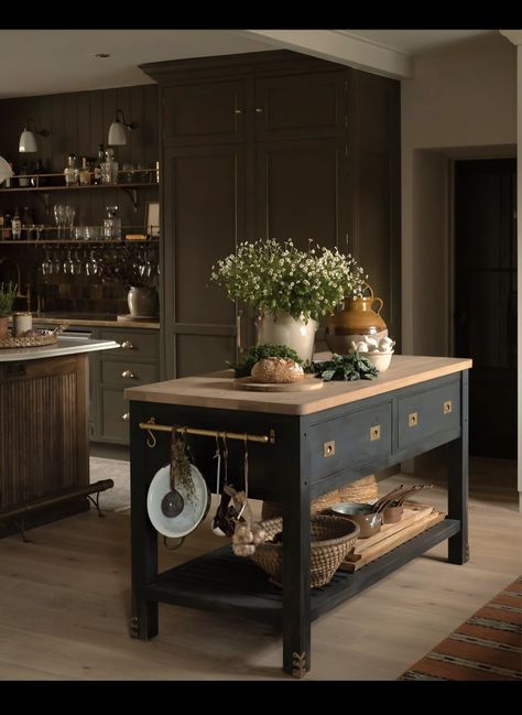 Old English Cottage Interiors, Modern Cottage Core, Hastings House, Old English Cottage, Cottage Core Kitchen, English Cottage Interiors, Uk Houses, Butcher Block Kitchen, Devol Kitchens