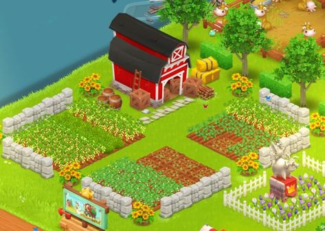 Hay Day design Hay Day Farm Layout Simple, Fattoria Hay Day, Best Hay Day Farm Layout, Hay Day Whole Farm Design, Hayday Farm Design Cute Simple, Aesthetic Hay Day Farm Design, Hayday Inspo Simple, Hay Day Farms Designs, Hay Day Crop Layout