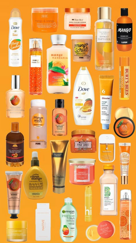 Orange Wishlist, Peach Items, Boo Baskets, Orange Skin, Body Hygiene, Bath And Body Works Perfume, Shower Skin Care, Body Smells, Perfect Skin Care Routine