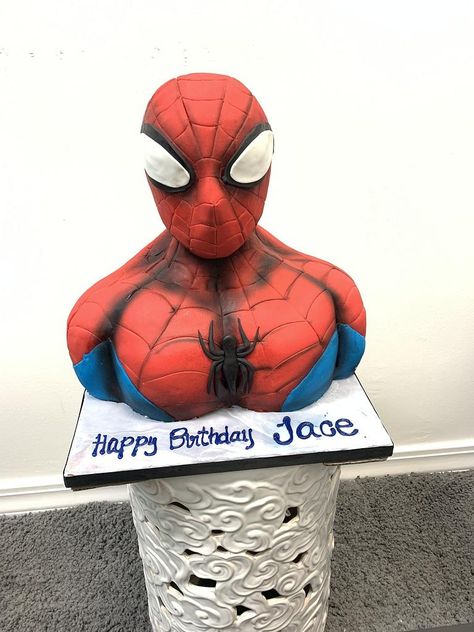 3d Spiderman Cake, Bust Cake, Pastry Case, 3d Spiderman, Spider Man Cake, Man Cake, Spiderman Cake, Creative Cakes, Kids Cake