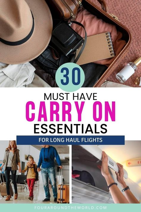 Long-haul travel is always much easier when you are prepared! These carry on essentials for long flights will ensure you can have a comfortable journey. This guide will help you pack your hand luggage with everything you need plus tips for carry-on luggage for travel with kids too! These must-have carry-on essentials for long flights will make your long haul flights far more comfortable! Including packing tips for flying with kids too. Essentials For Long Flights, Long Flight Essentials, Long Haul Flight Essentials, Long Flight Tips, Long Haul Flights, Tips For Flying, Best Carry On Bag, Carry On Essentials, Hawaiian Travel