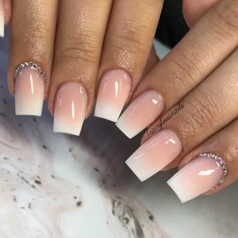 Baby Boomer Nails Short Square, Baby Bomer White Nails Short, Short Baby Boomer Nails, Boomer Manicure, Baby Boomer Nails Decoradas, Baby Boomer Nails, Baby Boomers Nails, Modern French, Short Acrylic Nails Designs