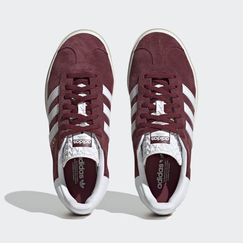 Gazelle Bold Shoes, Burgundy Adidas, Gazelle Adidas, Adidas Gazelle Bold, Gymnastics Shoes, Adidas Store, Gazelle Bold, Iconic Shoes, Bold Shoes