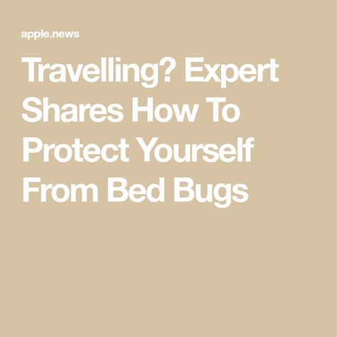 Travelling? Expert Shares How To Protect Yourself From Bed Bugs Bed Bug, Bug Repellent, Bed Bugs, How To Protect Yourself, Protect Yourself, Packing Tips, Stay Safe, Bugs, Bed