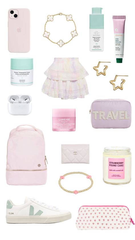 Preppy Wishlist Clothes, Spring Wishlist, Soft Preppy, Wishlist Preppy, Preppy Gifts Under $20, Preppy Spring Travel Bags, Preppy Wishlist, Love Shack Fancy Perfume, Preppy School Shuffles