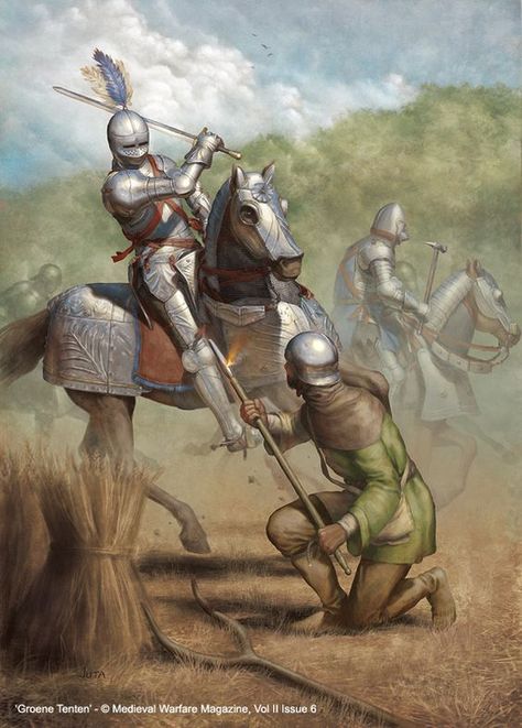 French and Burgundian gendarmes were the best heavy cavalry in Europe. They were exclusively shock cavalry and, as such, saw their role on the battlefield diminish. Medieval Battle, Medieval Warfare, Historical Warriors, Medieval Ages, Medieval Knights, Historical Armor, Ancient Warfare, Medieval Europe, Medieval World