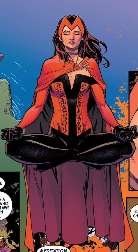 Scarlett Witch meditating Comic Wanda, Uncanny Avengers, Scarlet Witch Comic, Witch Wallpaper, Marvel Fanart, Comics Illustration, Scarlet Witch Marvel, Scarlett Witch, Young Avengers