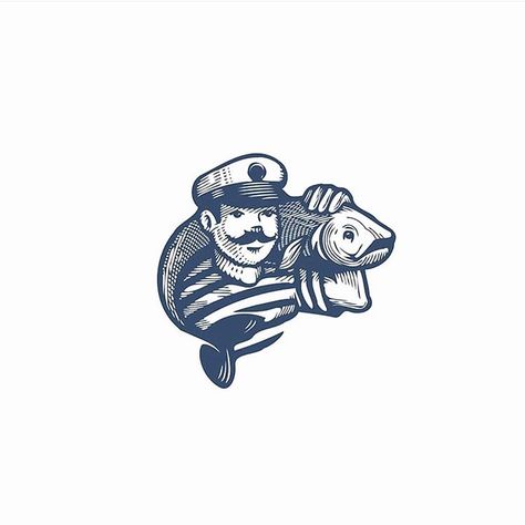 Fisherman - Logos inspiration #logo Pickle Logo, Twitter Header Image, Animal Logos, Learning Logo, Drinks Packaging Design, Logo Animal, Inspiration Logo Design, Fish Logo, Design Mood Board