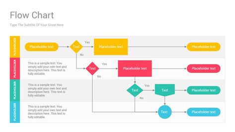 Flow Chart PowerPoint Template Diagrams is a modern template that you can download and use for any type of business presentations, The Template Contains 21 Unique slides designed by professionals that you can easily edit and fill out with your personal content, All objects are vectors objects, and they are fully editable, all icons used are smart object and vector which means you can easily change their size and colors to any size you want without losing resolution. Workflow Diagram Design, Powerpoint Flow Chart Design, Process Chart Design, Work Flow Chart, Business Flow Chart, Process Presentation, Process Flow Chart Template, Document Layout, Workflow Design