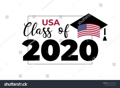 USA Class of 2020. Black number with education academic cap with United States of America flag. Template for graduation design, high school or college congratulation graduate. Vector illustration. #Ad , #AFF, #cap#academic#United#America Template For Graduation, United States Of America Flag, Flag Template, Graduation Design, Gold Stock, Congratulations Graduate, America Flag, Class Of 2020, Art Logo